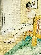Carl Larsson japansk nakenmodell USA oil painting artist